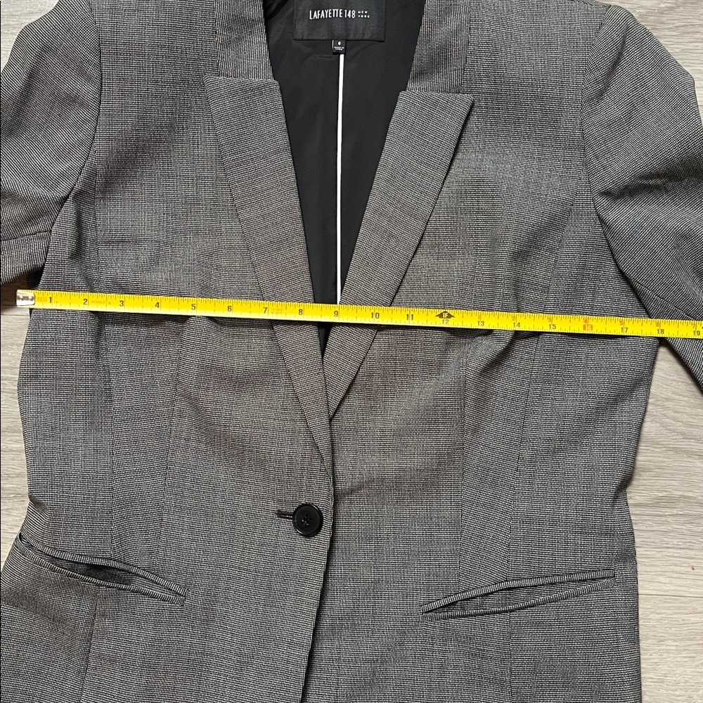 💎 Lafayette 148 Charcoal Women's Blazer size 6. - Picture 5 of 7